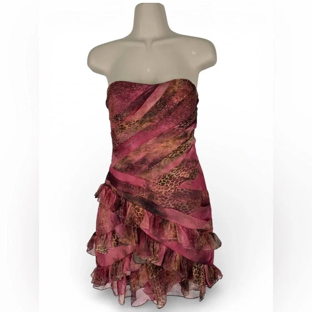 Faviana New‎ York Ruffled Chiffon Dress